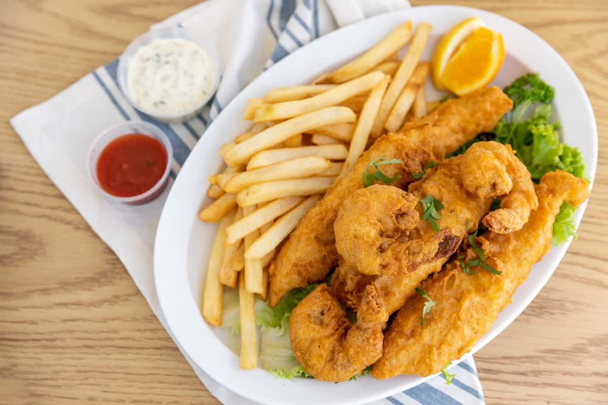 1 FRIED FISH & 3 SHRIMP